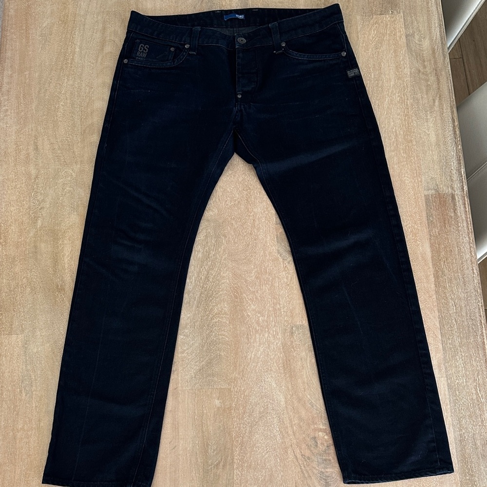 G-Star Men's Dark Blue Straight Jeans - Picture 3 of 5